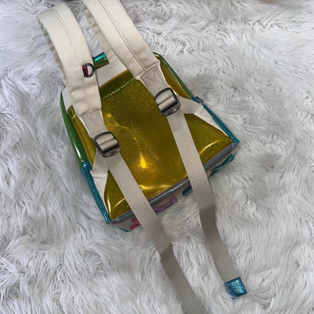 Kurt Geiger • Colorful Glitter Transparent Vinyl Small Southbank Backpack - Picture 15 of 16